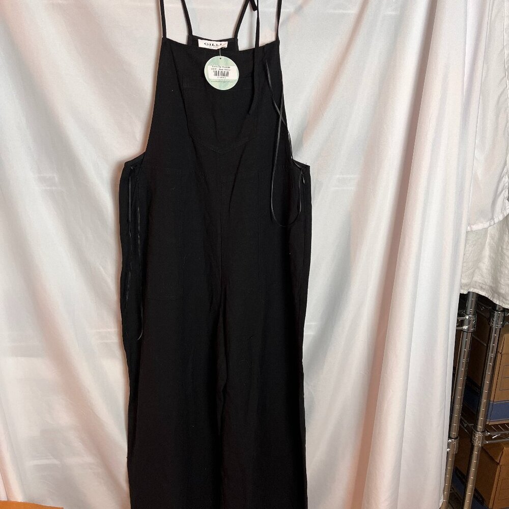Women's Black Gilli Torrin Tie shoulder Jumpsuit Size M, NWT